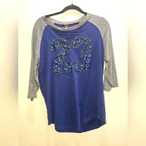 Jordan 23 Kids Size Large Cotton Blend Blue Short Sleeve Graphic T Shirt